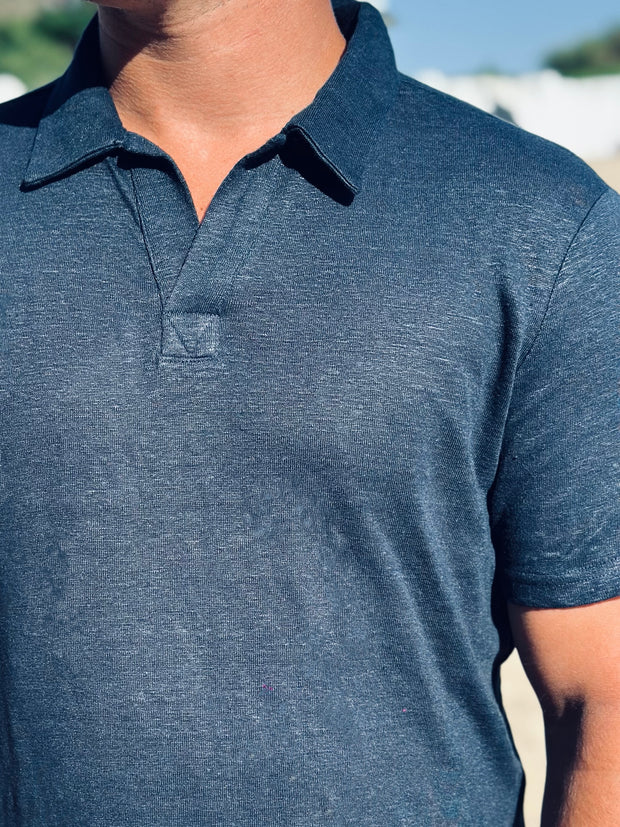 Linen Badge Polo