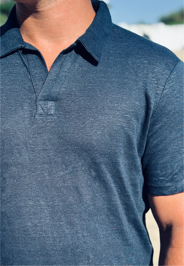 Linen Badge Polo